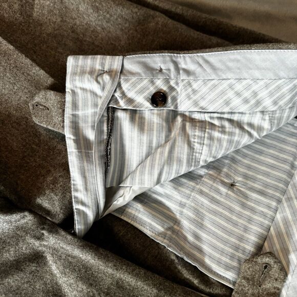 J McLaughlin Virgin Wool Beige Tan Pleated Dress Pants sz 38 EUC Mens - Picture 10 of 11